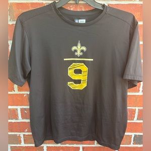 NFL Team Apparel New Orleans Saints Drew Brees #9 Short Sleeve Shirt. Large
